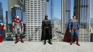 GTA 5 SPIDERMAN TRY TO KILL SUPER HEROES