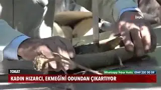 Kadın hızarcı, ekmeğini odundan çıkartıyor