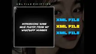 ENGLISH SONG ||| INTRODUCING SOME MLLB PLAYER FROM MY WHATSAPP NUMBER ||| XML⤵️ DISCRIPTION BOX