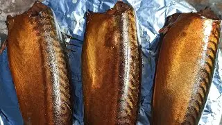 Скумбрия горячего копчения в казане на костре. Мой любимый рецепт.
