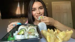 Asmr|| Sushi Mukbang🍱🍣 (cupped eating sounds)