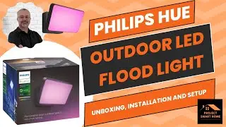 Philips Hue Discover Outdoor LED Floodlight - Unboxing and FULL electrical installation and setup