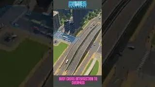 One Direction overpass - Cities Skyline #shorts