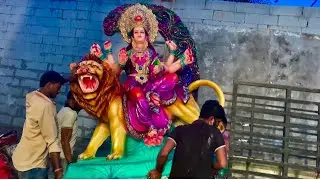 Durga Mata Aagman 2021 | Sunder Dhoolper Durga idols 2021 | Durga idols Transporting | Navratri 2021
