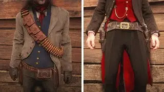 RDR2 - All bandoliers with holsters of Van Der Linde Gang members