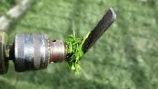 Threat of home-made drill (trimmer with your hands)