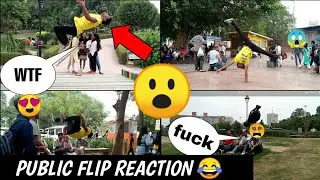 Flip in public || public flip reaction ||connaught place cp