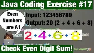 Sum of Even Digits Program (Even Digits Sum)[#17] - Java Coding Problem
