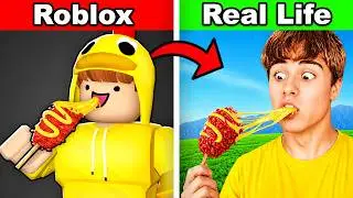 Eating Every Roblox Mukbang Food In Real Life