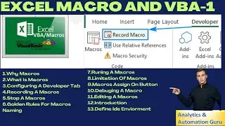 1-Excel Macro | Mastering Excel Macros | Macro VBA Automation
