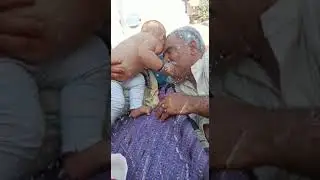 My father and My niece 💙 Loving between Grandfather & granddaughter