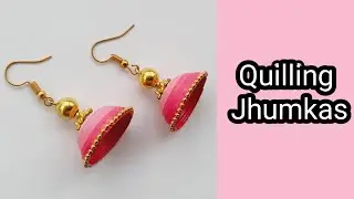 Diy  Quilling Jhumkas | Quilling Earrings | How To Make Paper Quilling Earrings