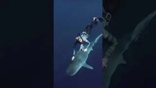 Tiger Season Is The Best Season 🦈 Safety Diver: Gina | FOLLOW for more #shark #diving #education #a