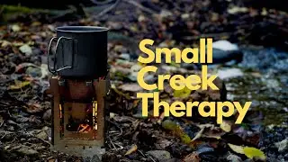 Small Creek Therapy. Brewing Coffee On A Wood Stove. October Hike.