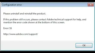 How to fix adobe photoshop error 16 or 1