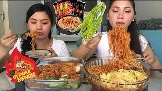 MUKBANG MIE SAMYANG vs AYAM GEPREK BENSU + PETE