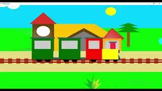Moving Train & Bird | Computer Graphics Project using OpenGL C++ Simple Demo Mini Animation Tutorial