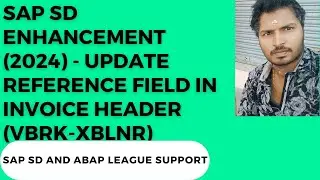 SAP SD Enhancement (2024) - Update reference number in VBRK