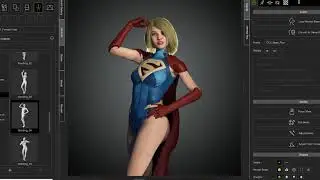 Character Creator 3 Super Girl 3D animation Realtime render Work in Progress