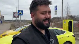 Взял в аренду Теслу для работы в такси