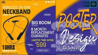Wireless Headphones (JBL) Design Poster in Photoshop || Poster Designing Trick by Pawan Soni in 2021