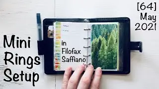 EDC setup in Filofax Saffiano Mini rings