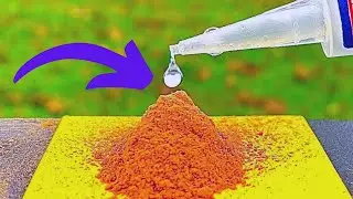 Reaction of super glue and sawdust (Quick solution for damaged wood) [Woodworking Tips]