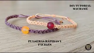 DIY Tutorial Cómo Hacer una Pulsera de Hilo en Macramé Rápida y Fácil Paso a Paso / Macrame Bracelet