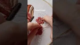Quick french knot tutorial #embroidery #handembroidery #handmade #stitch #art #craft #needle
