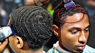 HOW TO CUT A COWLICK | HAIRCUT TUTORAL: MID TAPER 360 WAVES SWIRL