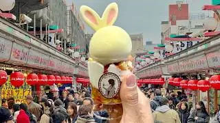 10 Amazing Japanese Street Food 🧁🍵 Tokyo Asakusa