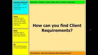 Interpreting Client Requirements