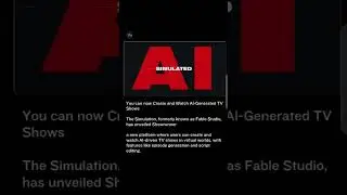(Fable Studio) AI generated tv shows!