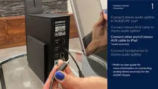 How to connect your HaptiSync Hub using a wired audio connection