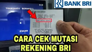 Cara Cek Mutasi Rekening BRI di ATM
