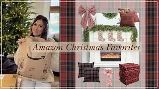 AMAZON CHRISTMAS DECOR 2025 | Classic Christmas Decor Haul | Garland, Plaids, & Gingham 🎄