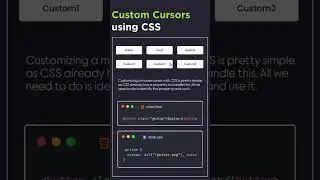 Custom cursor using CSS 