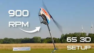 OMPHOBBY M7 | 6S Light Setup | CRAZY LOW RPM to FULL 3D
