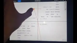 Desmos graph for simulating refraction of light between 2 mediums