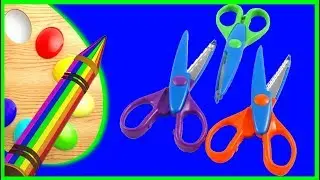 SCISSORS: EASY DRAWING AND COLORING | COLORING BOOK WITH COLORED CRAYONS FOR KIDS | PINITOSTV ✂✂✂😍