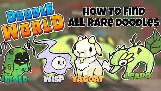 HOW TO FIND WISP, MOLD , LEAPO , YAGOAT IN DOODLE WORLD   ROBLOX