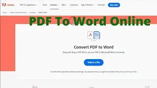Convert PDF To Word Online For Free (Computer Or Laptop)