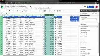 Basic Conditional Formatting in Google Sheets