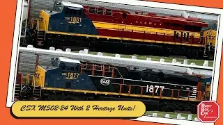CSX Manifest Train M502-24 North of Nashville With 1877 C&EI  and 1851 NC&StL Heritage Units