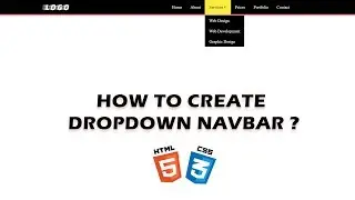 How to create  Drop-down Menu in Navigation Bar with HTML & CSS || UIDev