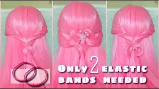 Cute hairstyles using only 2 elastic bands | 2020 Hairstyle | Tutorial #8 |