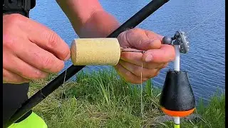Excellent silver carp bite with homemade plankton on the Cherny Tashlyk River.