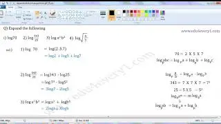 expand the following logarithms