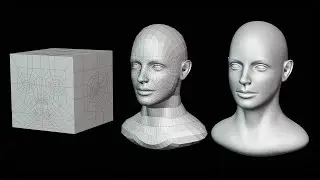 Sculpture techniques in Blender 3D. Example 1: Woman head. No Dyntopo. No Retopology.
