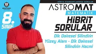 Astromat 8. Sınıf Hibrit Sorular - Test 38 - Dik Prizmalar - Dik Dairesel Silindir Yüzey Alanı